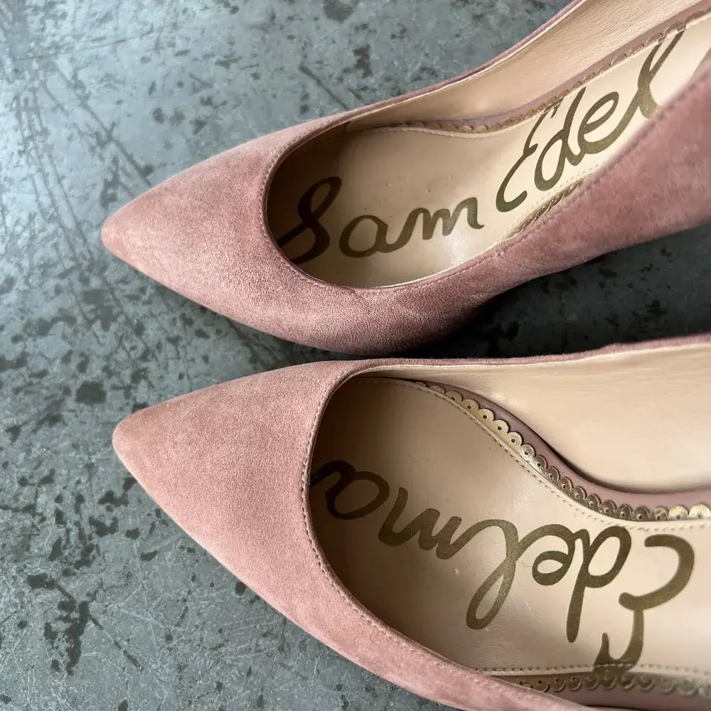Sam Edelman Hazel Pointed Toe Pump in Mauve Suede - Size 8.5 - Picture 7 of 10